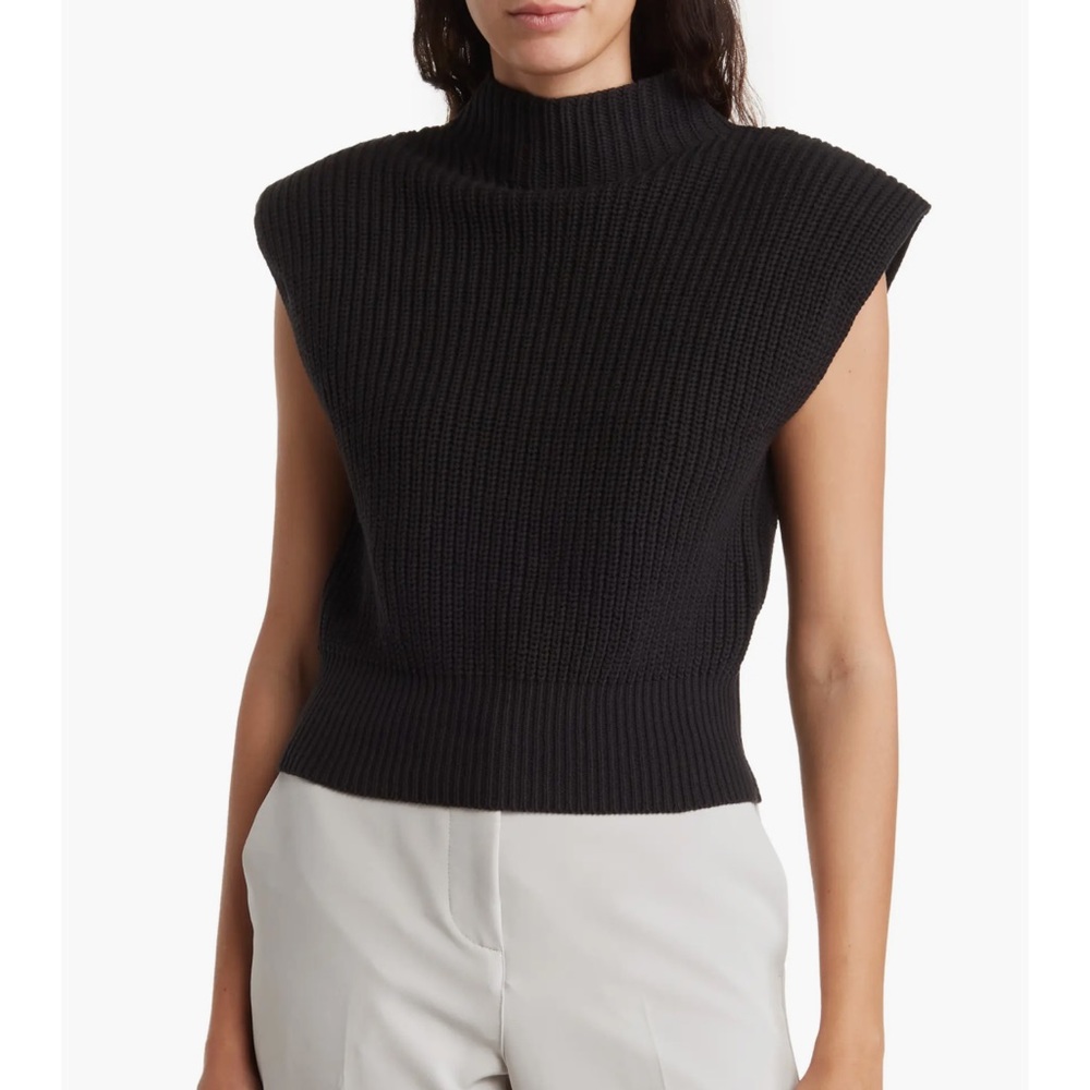 Love By Design Mock Neck Cap Sleeve Sweater- NWT